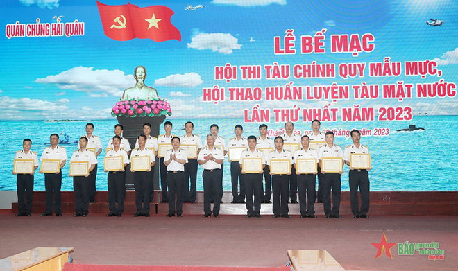 92 tàu chiến đấu, tàu phục vụ tham gia Hội thao huấn luyện 2023 ảnh 1