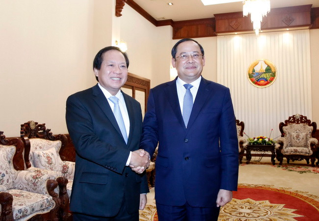 Lãnh đạo Lào đánh giá cao hợp tác về thông tin-truyền thông Lào-Việt ảnh 1