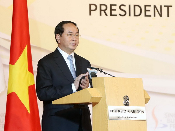 Chủ tịch nước dự Diễn đàn doanh nghiệp Singapore-Việt Nam ảnh 1