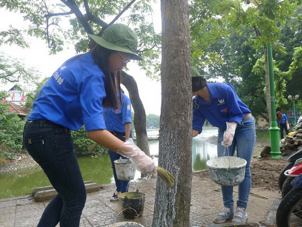 Thanh niên tình nguyện ra quân phục vụ kỷ niệm Giải phóng Thủ đô ảnh 1