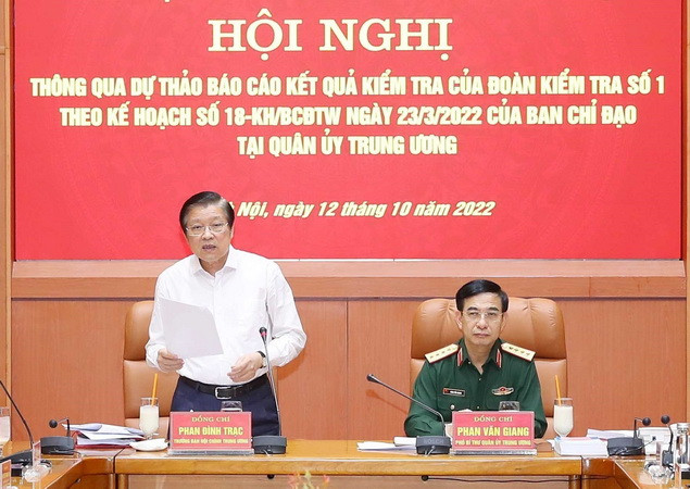 Thông báo kết quả của Đoàn kiểm tra số 1 tại Quân ủy Trung ương ảnh 1