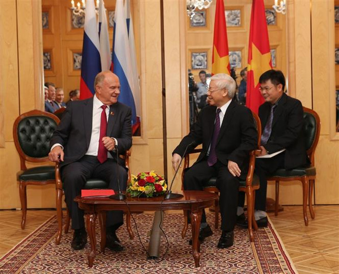 Tổng Bí thư Nguyễn Phú Trọng tiếp Chủ tịch Đảng Cộng sản Liên bang Nga ảnh 2