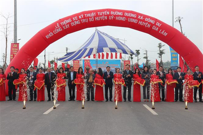 Khởi công nút giao đường vành đai 3 với đường cao tốc Hà Nội-Hải Phòng ảnh 1