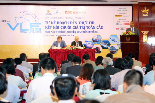 Quang cảnh Diễn đàn Logistics Việt Nam. (Ảnh: Hoàng Hải/TTXVN) Tăng cường phối hợp quản lý Nhà nước để logistics Việt Nam phát triển ảnh 1