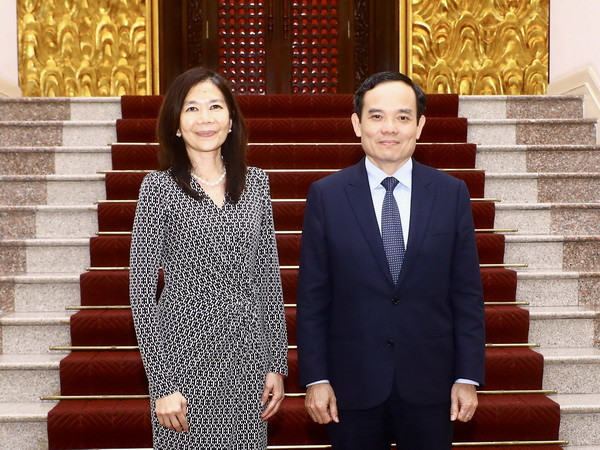 Phó Thủ tướng Trần Lưu Quang tiếp Điều phối viên thường trú Liên hợp quốc Pauline Tamesis. (Ảnh: Lâm Khánh/TTXVN) Việt Nam cần sự hỗ trợ của Liên hợp quốc để ứng phó biến đổi khí hậu ảnh 1