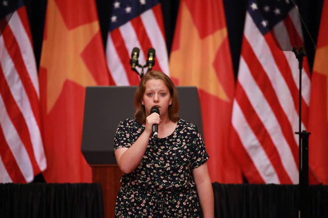 Ông Obama phát biểu trước hơn 2.000 học sinh, sinh viên Hà Nội ảnh 8