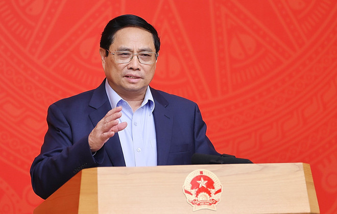 Thủ tướng Phạm Minh Chính kết luận Phiên họp lần thứ nhất Ban chỉ đạo tổng kết 10 năm về hội nhập quốc tế. (Ảnh: Dương Giang/TTXVN) Thủ tướng: Hội nhập trên tinh thần tất cả vì lợi ích quốc gia, dân tộc ảnh 1