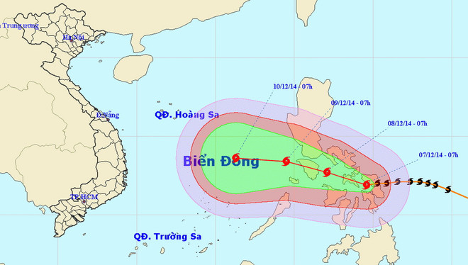 Bão Hagupit đổi hướng di chuyển theo hướng Tây và diễn biến phức tạp ảnh 1