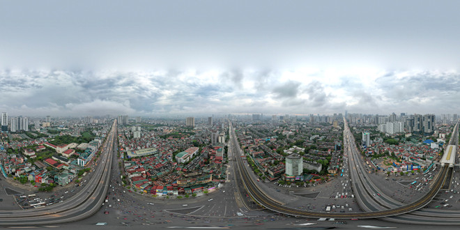 [Ảnh 360] Nút giao Nguyễn Trãi-Thanh Xuân vào giờ cao điểm ảnh 1