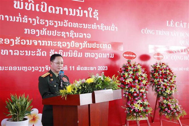 Khánh thành Trường Văn hóa Dân tộc Quân đội Nhân dân Lào ảnh 4