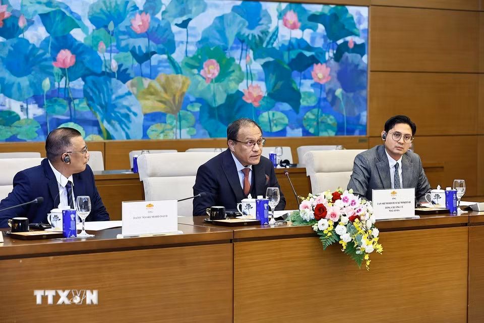 Tổng Chưởng lý Malaysia Tan Sri Mohd Dusuki Mokhtar phát biểu. (Ảnh: Doãn Tấn/TTXVN)