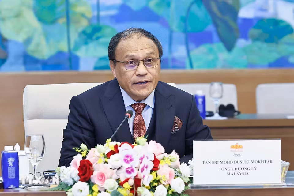 Tổng Chưởng lý Malaysia Tan Sri Mohd Dusuki Mokhtar phát biểu. (Ảnh: Doãn Tấn/TTXVN)