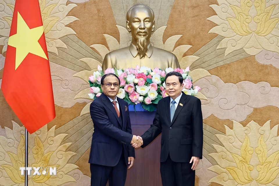 Chủ tịch Quốc hội Trần Thanh Mẫn tiếp Tổng Chưởng lý Malaysia Tan Sri Mohd Dusuki Mokhtar. (Ảnh: Doãn Tấn/TTXVN)