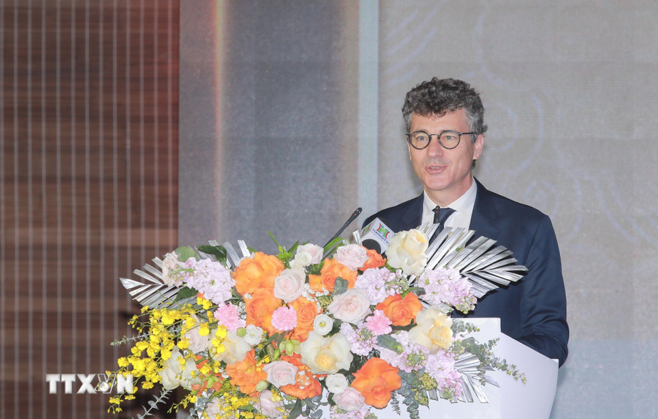 Ông Jonathan W. Baker, Trưởng đại diện UNESCO tại Việt Nam phát biểu chúc mừng. (Ảnh: Phan Phương/TTXVN)