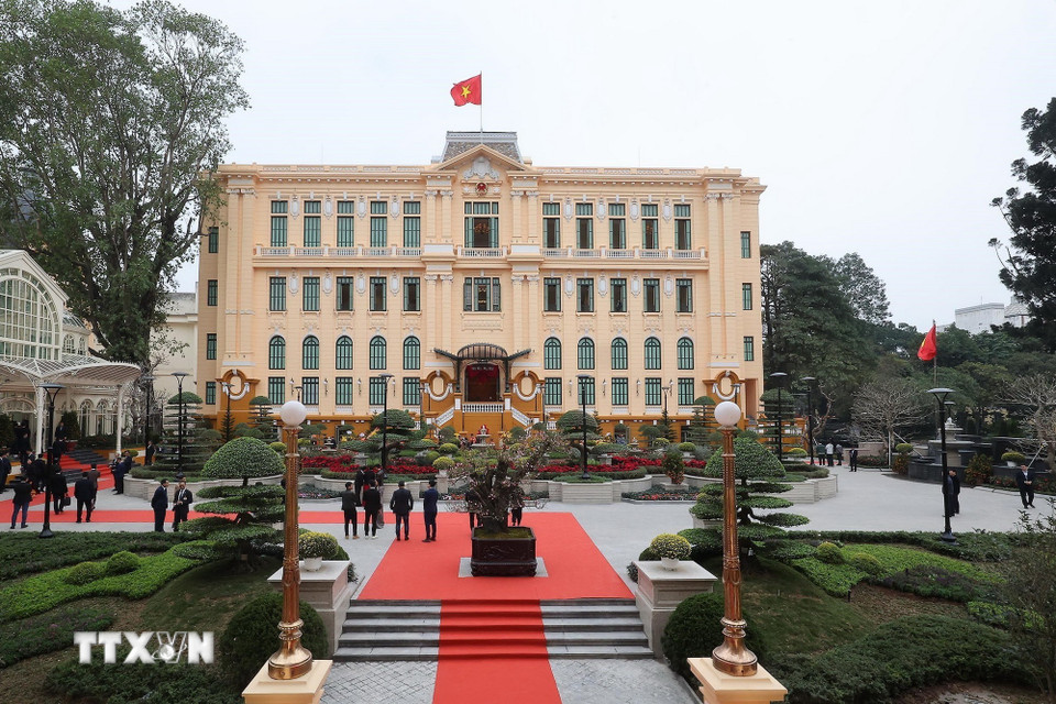 Trụ sở làm việc Cơ quan Chủ tịch nước tại số 2 Lê Thạch. (Ảnh: Lâm Khánh/TTXVN)