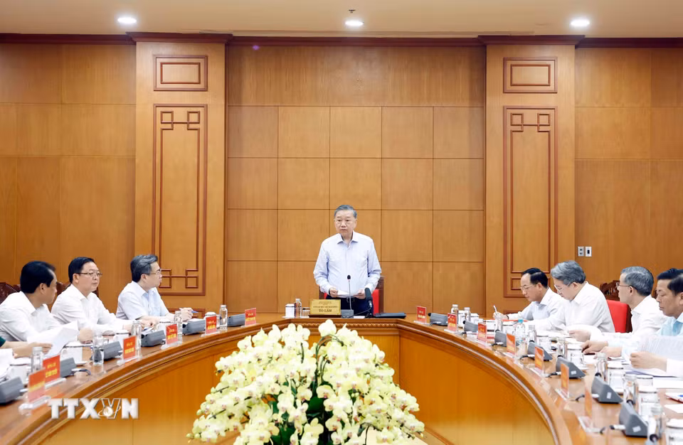 Tổng Bí thư, Chủ tịch nước Tô Lâm phát biểu. (Ảnh: Thống Nhất/TTXVN)