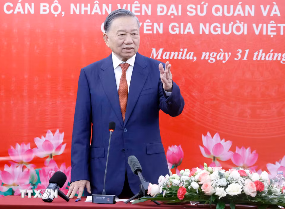 Tổng Bí thư, Chủ tịch nước Tô Lâm phát biểu. (Ảnh: Thống Nhất/TTXVN)