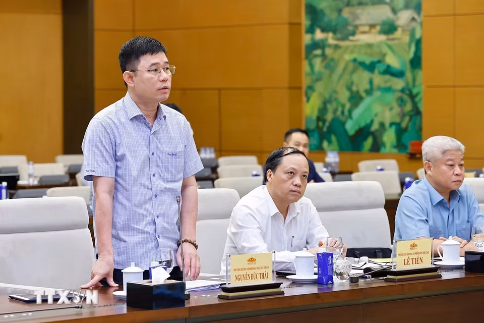 Phó Viện trưởng Viện kiểm sát nhân dân tối cao Nguyễn Đức Thái phát biểu. (Ảnh: Doãn Tấn/TTXVN)