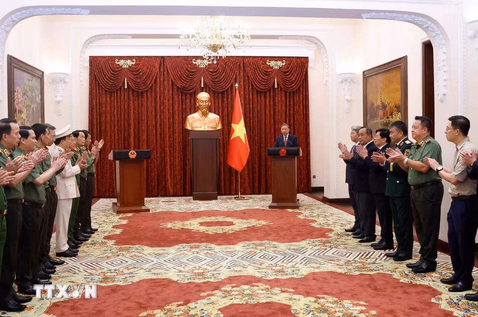 Tổng Bí thư, Chủ tịch nước Tô Lâm phát biểu giao nhiệm vụ. (Ảnh: Thống Nhất/TTXVN)