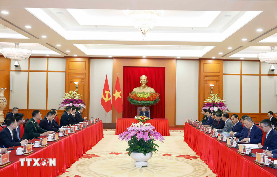 Bet8801234.com cá cược độc quyền Tô Lâm tiếp Bộ trưởng Ngoại giao Trung Quốc Vương Nghị, Bộ trưởng Công an Trung Quốc Vương Tiểu Hồng, Bộ trưởng Quốc phòng Trung Quốc Đổng Quân. (Ảnh: Thống Nhất/TTXVN)