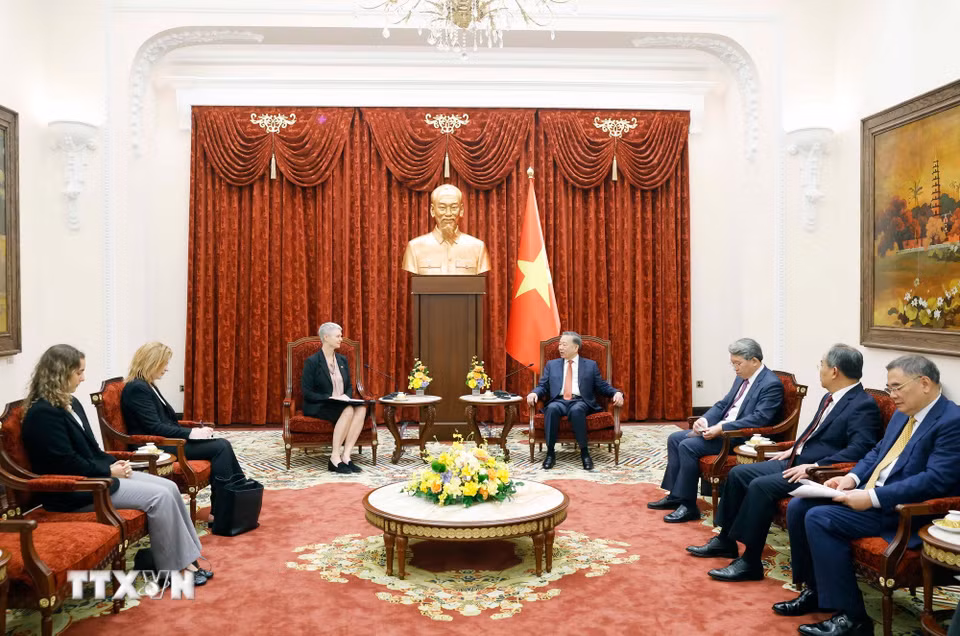 Tổng Bí thư, Chủ tịch nước Tô Lâm tiếp Đại sứ Vương quốc Na Uy Hilde Solbakken. (Ảnh: Thống Nhất/TTXVN)