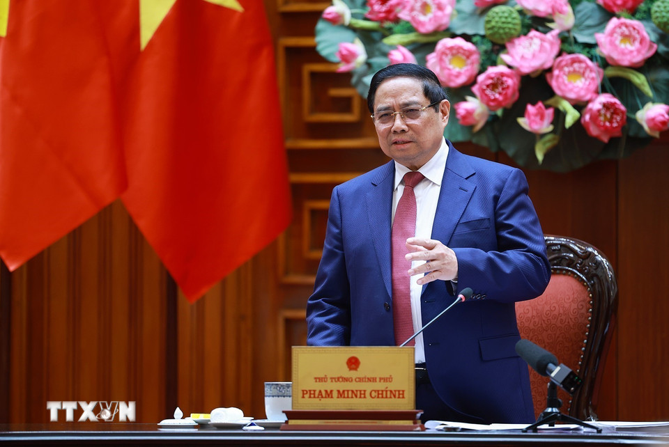 Thủ tướng Phạm Minh Chính chủ trì họp Tổ công tác bảo đảm an ninh Bet88 free 100 tỷ lệ trả thưởng cực hấp dẫn trước diễn biến phức tạp của cuộc xung đột Bet88011.com bắn cá đổi thưởng tại Trung Đông. (Ảnh: Dương Giang/TTXVN)