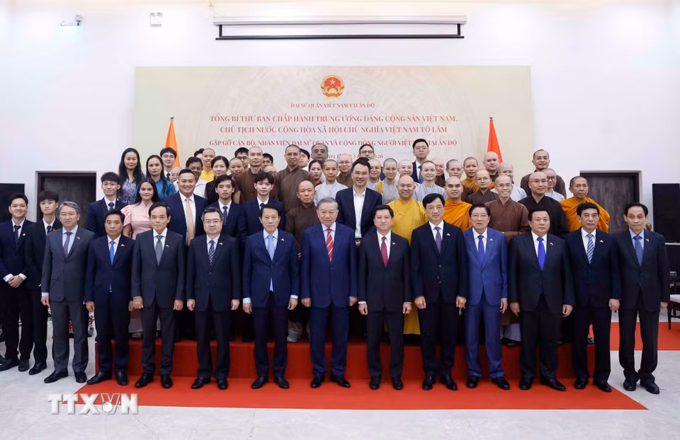 Tổng Bí thư, Chủ tịch nước Tô Lâm và các đại biểu. (Ảnh: Thống Nhất/TTXVN)