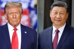 Chủ tịch Trung Quốc Tập Cận Bình và Tổng thống đắc cử Mỹ Donald Trump. (Nguồn: AFP)
