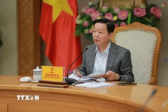Phó Thủ tướng Trần Hồng Hà phát biểu tại cuộc họp. (Ảnh: TTXVN phát)