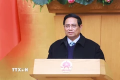 Thủ tướng Phạm Minh Chính chủ trì cuộc họp. (Ảnh: Dương Giang/TTXVN)