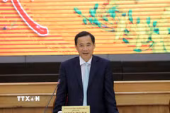 Quyền Bí thư Tỉnh ủy Nguyễn Thái Học. (Ảnh: Chu Quốc Hùng/TTXVN)