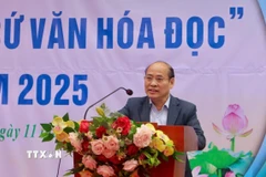 Phó Giám đốc Sở Văn hóa, Thể thao và Du lịch Thanh Hóa Lê Văn Nam. (Ảnh: Hoa Mai/TTXVN)