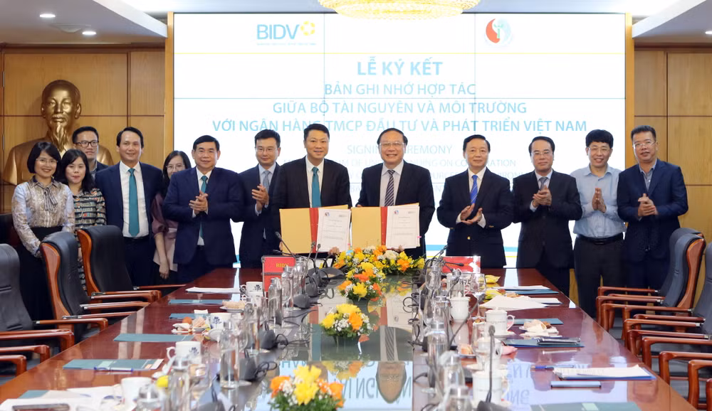 Bộ Tài nguyên và Môi trường và BIDV hợp tác phát triển tài chính xanh ảnh 1