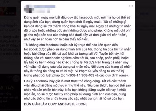 Facebook sẽ công khai tất cả ảnh riêng tư của người dùng." Thông tin này thật hay giả?