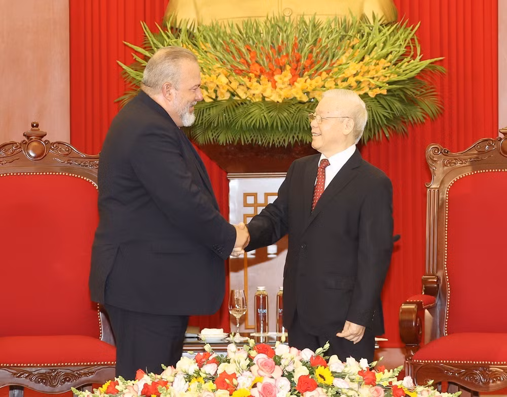 [Photo] Tổng Bí thư Nguyễn Phú Trọng tiếp Thủ tướng Cuba ảnh 2