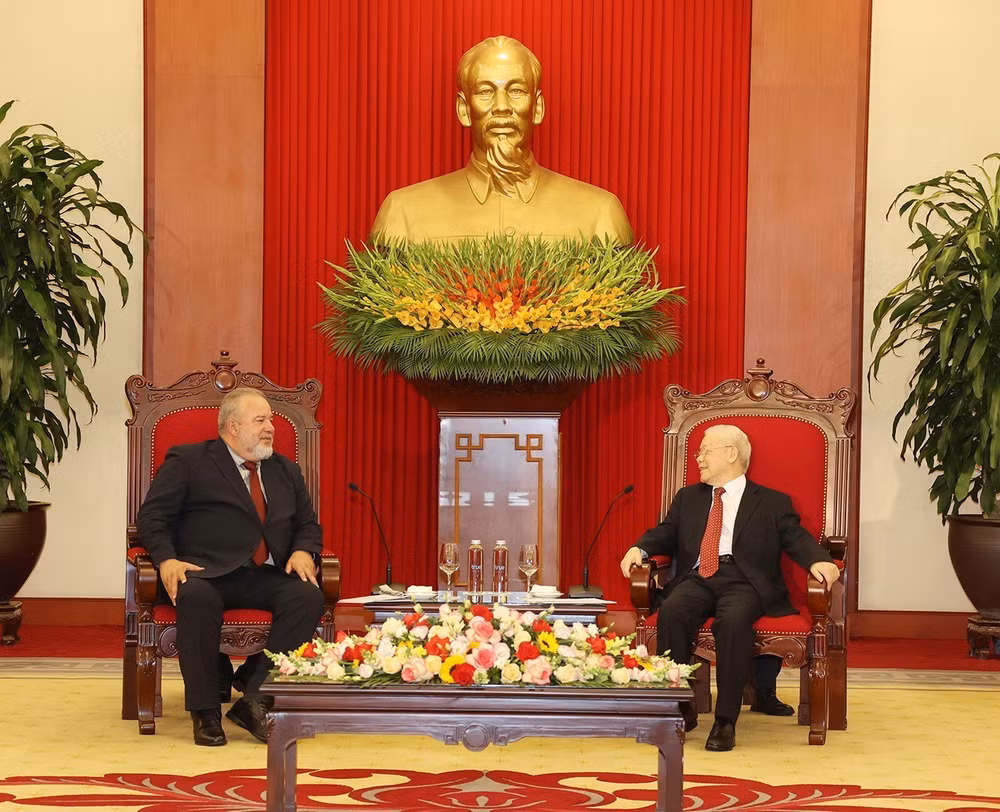 [Photo] Tổng Bí thư Nguyễn Phú Trọng tiếp Thủ tướng Cuba ảnh 4