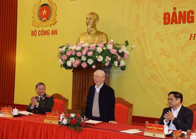 Tổng Bí thư Nguyễn Phú Trọng dự Hội nghị Đảng ủy Công an Trung ương ảnh 3