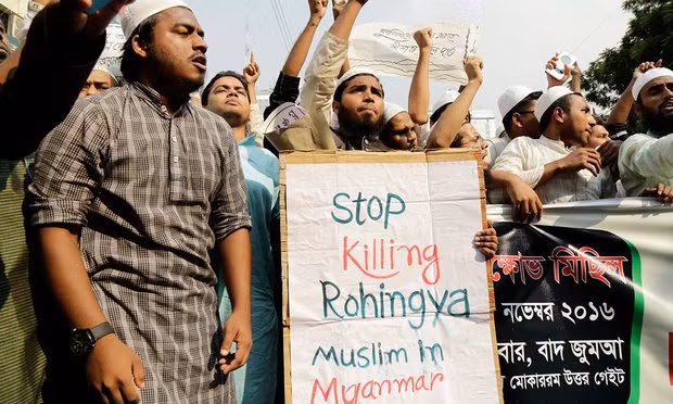 Người Rohingya biểu tình trước Đại sứ quán Myanmar ở Thái Lan ảnh 1