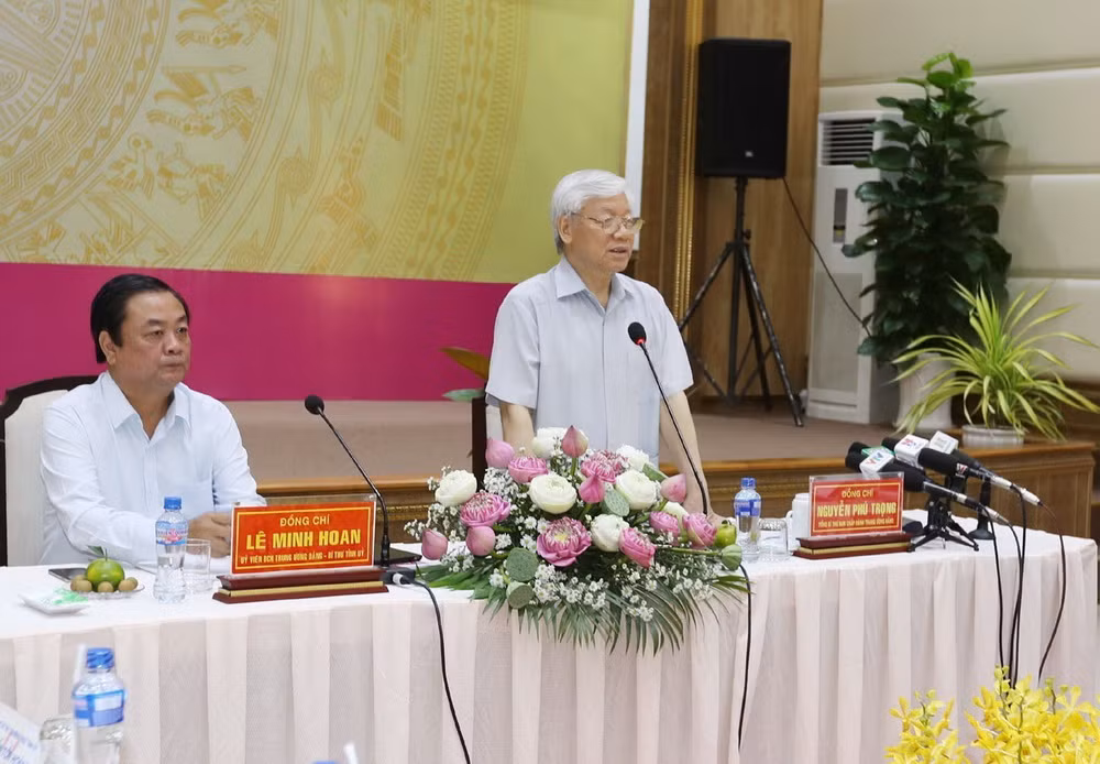 Tổng Bí thư Nguyễn Phú Trọng thăm, làm việc tại tỉnh Đồng Tháp ảnh 1