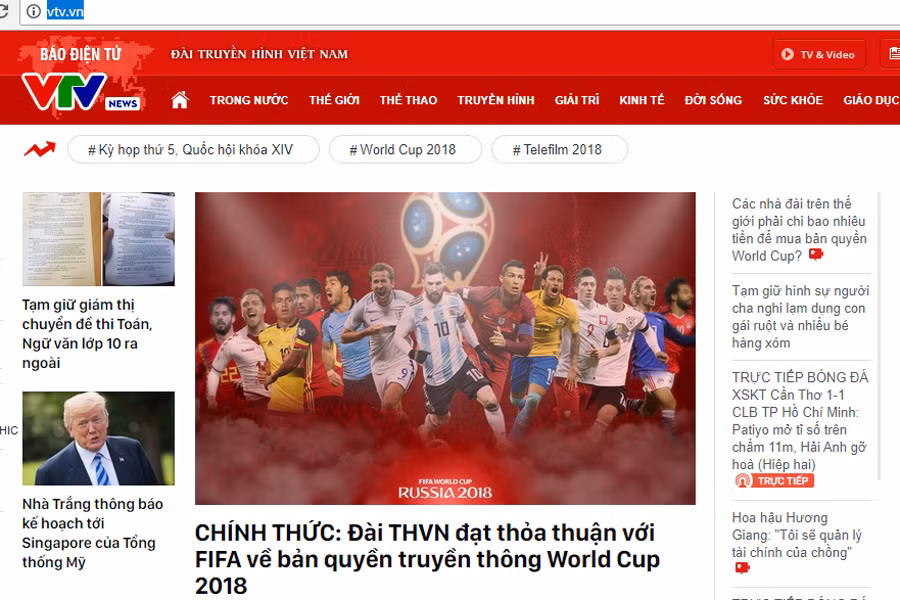 VTV tuyên bố chính thức sở hữu bản quyền phát sóng World Cup 2018 ảnh 1