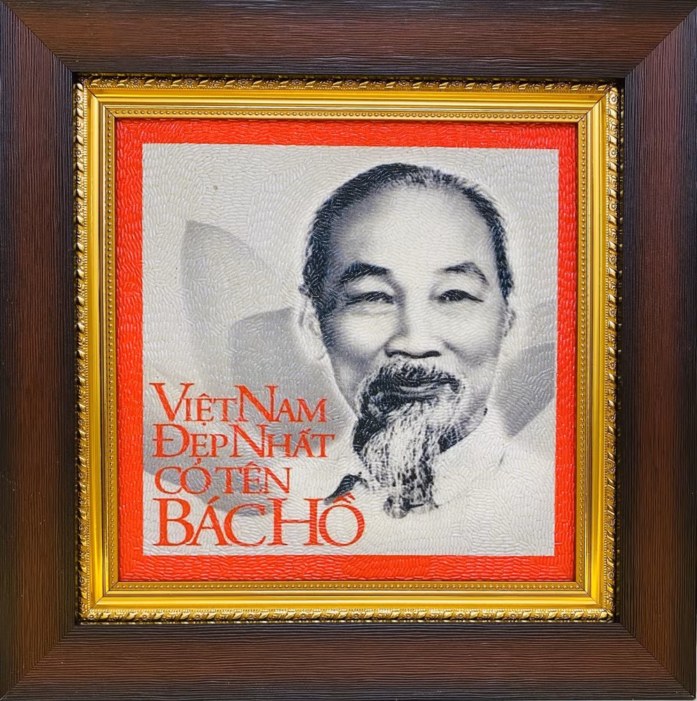 Độc đáo bộ tranh gạo “Bác Hồ kính yêu” của chàng trai Cần Thơ ảnh 5