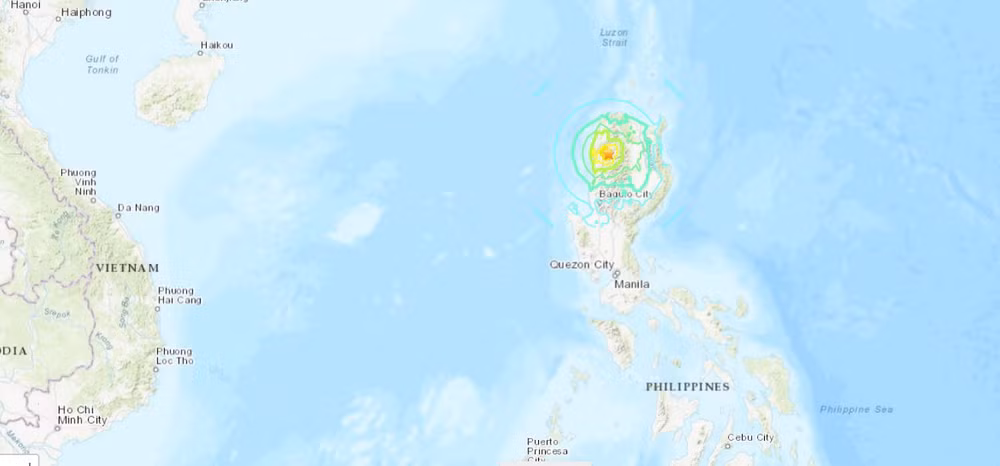 Động đất có độ lớn 7,2 làm rung chuyển đảo Luzon của Philippines ảnh 1