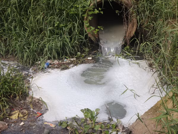 Bắt quả tang cơ sở giặt mài xả nước bẩn ra hệ thống sông Bắc Hưng Hải ảnh 1