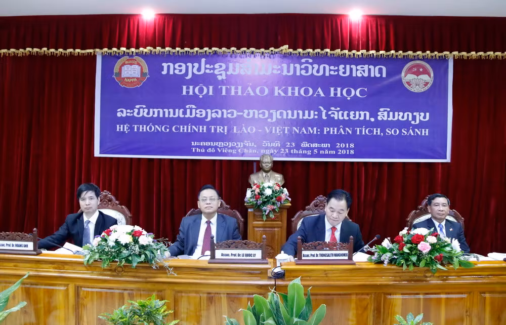 Hội thảo khoa học về hệ thống chính trị Lào-Việt Nam tại Vientiane ảnh 1