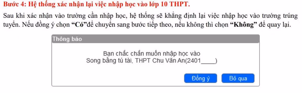 Sở Giáo dục Hà Nội hướng dẫn chi tiết cách xác nhận nhập học vào 10 ảnh 5