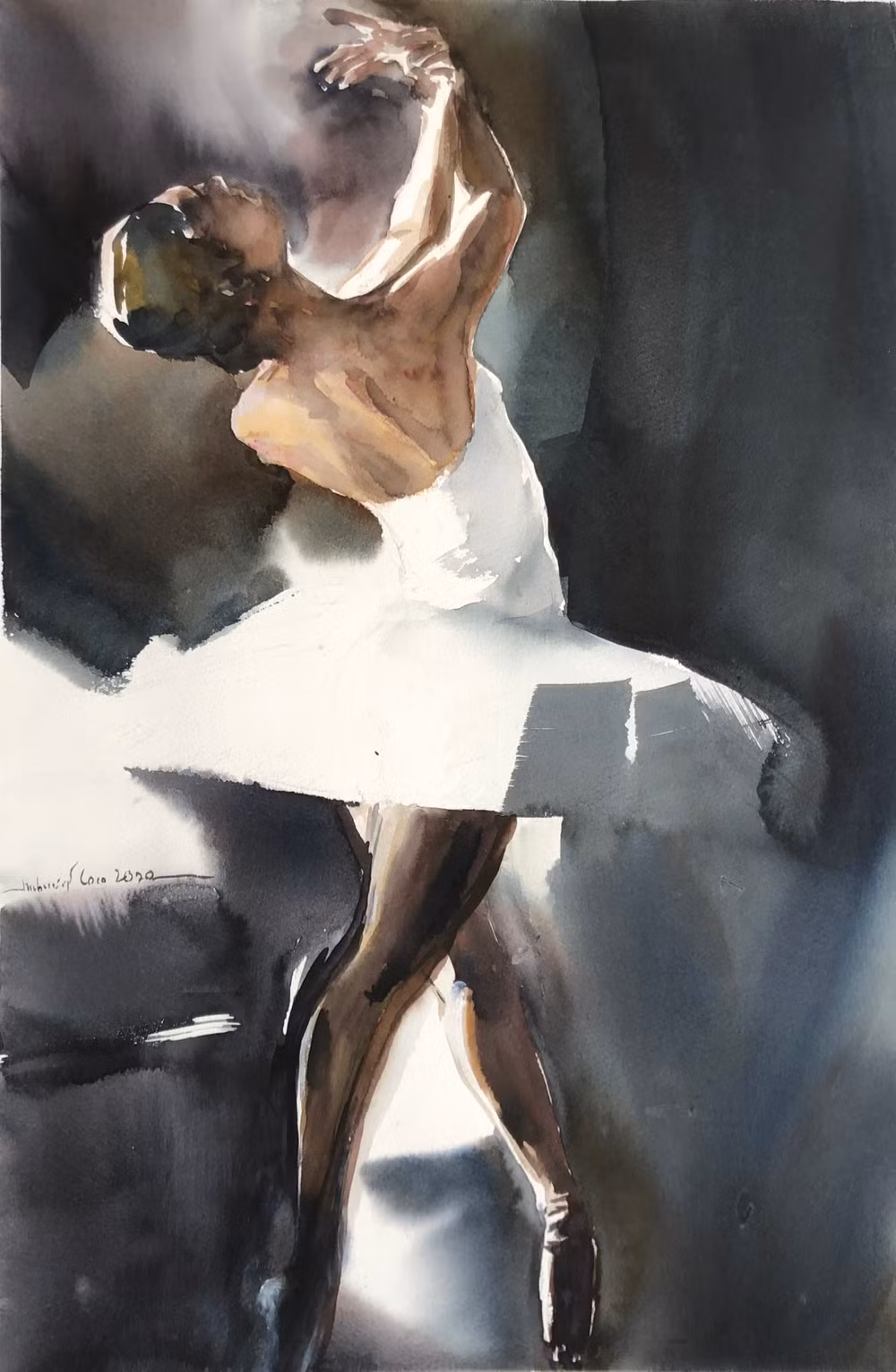 Vietnam_Thu Huong Coco_Under the light_38x56cm.jpg