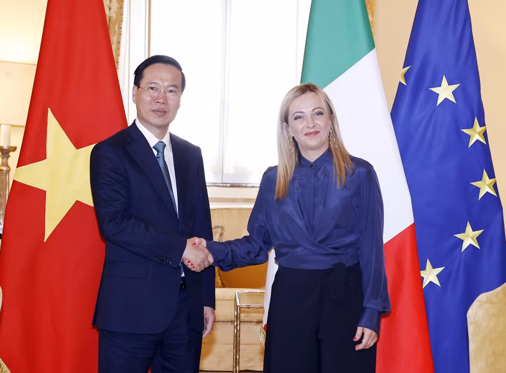 Chủ tịch nước Võ Văn Thưởng gặp Thủ tướng Italy Giorgia Meloni ảnh 4
