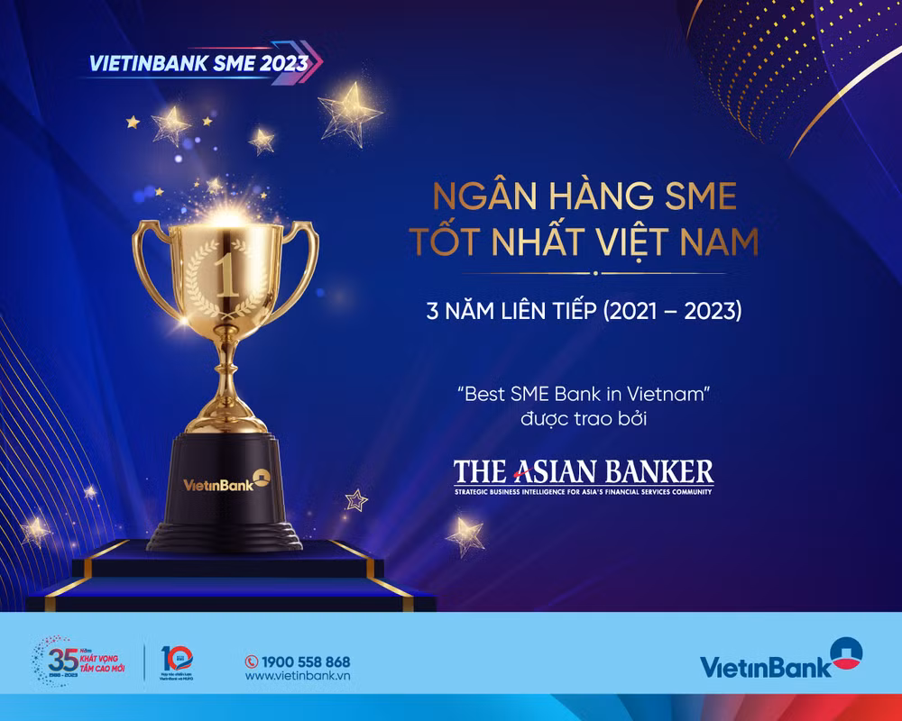 Năm thứ 3 liên tiếp VietinBank được vinh danh Ngân hàng SME tốt nhất ảnh 1