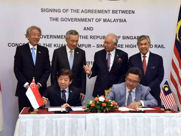 Malaysia, Singapore ký thỏa thuận xây dựng đường sắt cao tốc ảnh 1