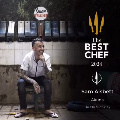 Bếp trưởng Sam Aisbett vinh dự nhận 1 Knife tại ‘The Best Chef Awards’ 2024.